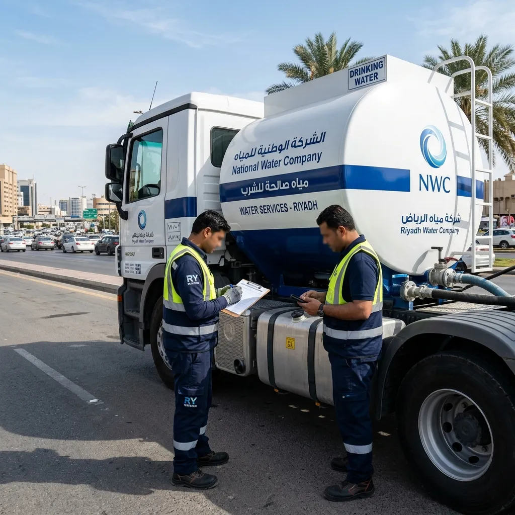 فريق سائقين وايتات مياه رواء الرياض